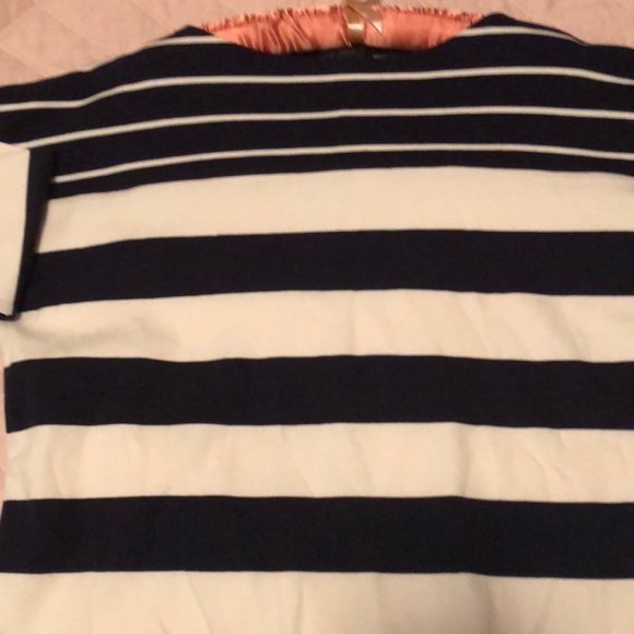 J Crew Long Sleeve Navy and Cream Striped top - Picture 5 of 6